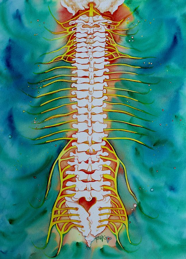 Floating Nervous System Painting by Teresa Grace Fourre