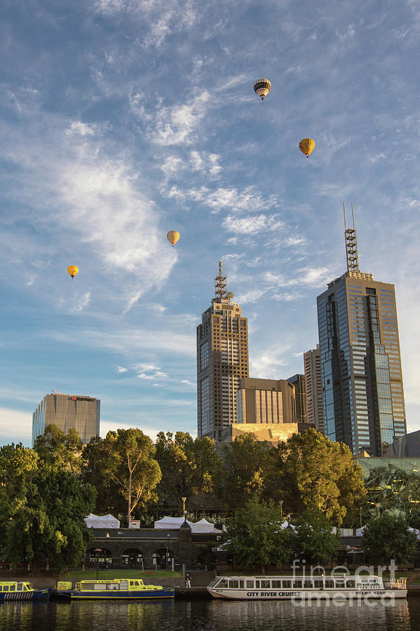 Floating over Melbourne Photograph by Howard Ferrier