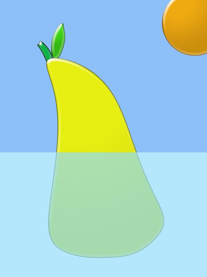 Floating Pear Digital Art by Bill Owen
