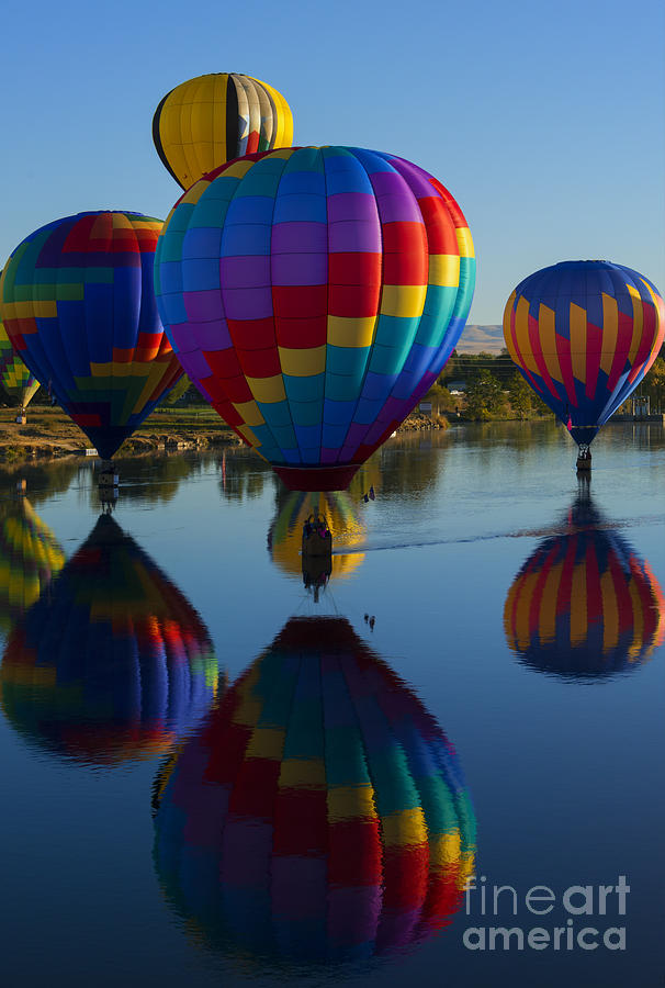Balloons Photograph - Floating Reflections by Mike Dawson Balloons Photograph - Floating Reflections by Mike Dawson