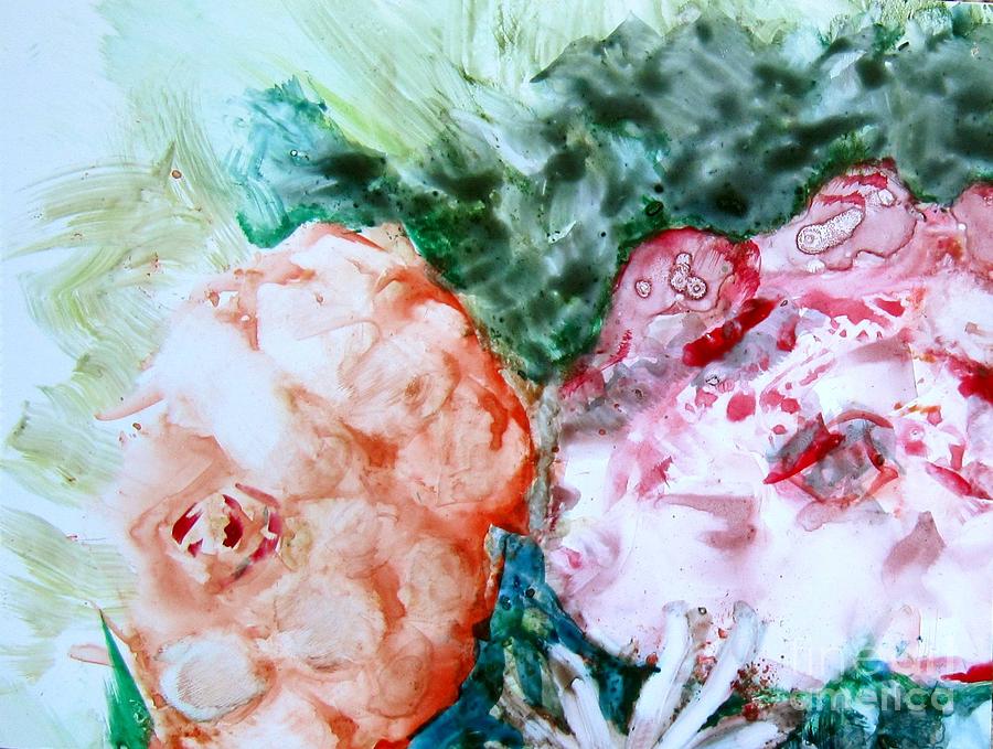 Floating Roses Painting by Laurie Morgan