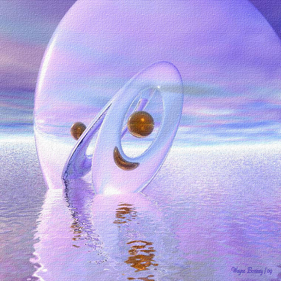 Floating Spheres III Painting by Wayne Bonney