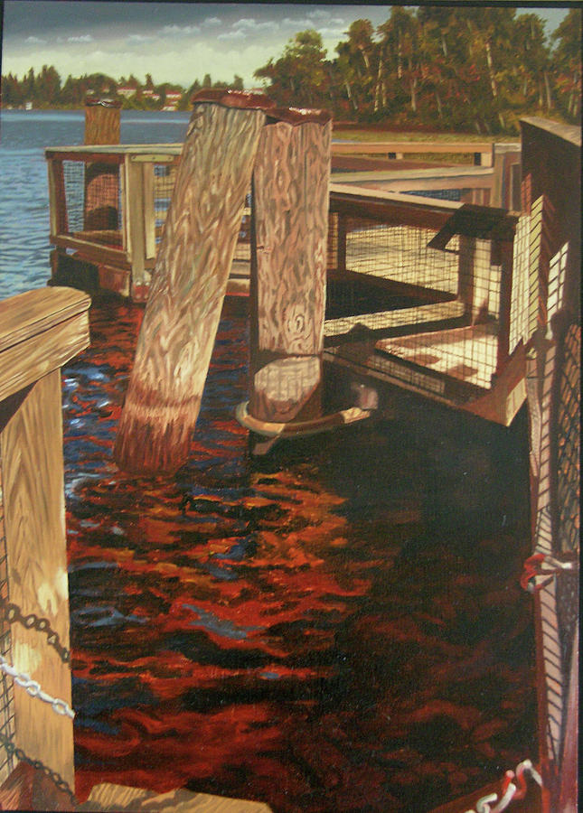 Floating Trail 2 Painting by Thu Nguyen