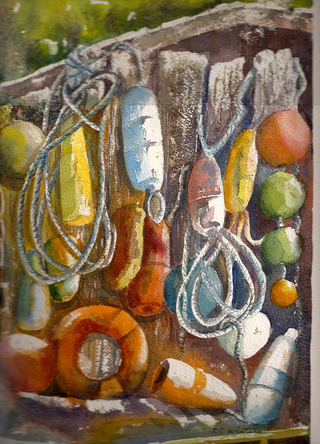 Pacific North West Painting - Floats by KC Winters Pacific North West Painting - Floats by KC Winters