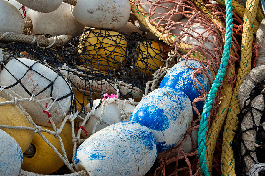 Floats Nets and Lines Photograph by Cathy Mahnke