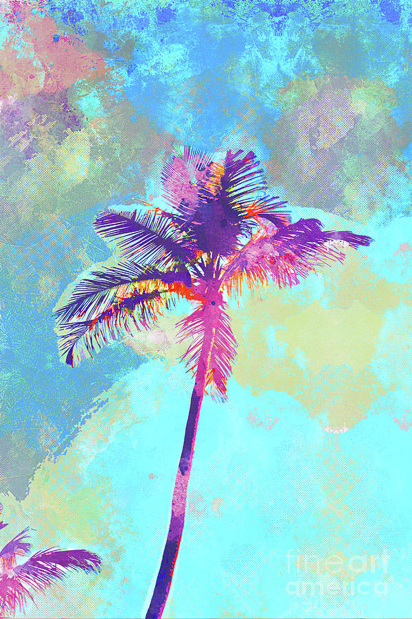 Abstract Watercolor - Florida Palm Painting by Chris Andruskiewicz