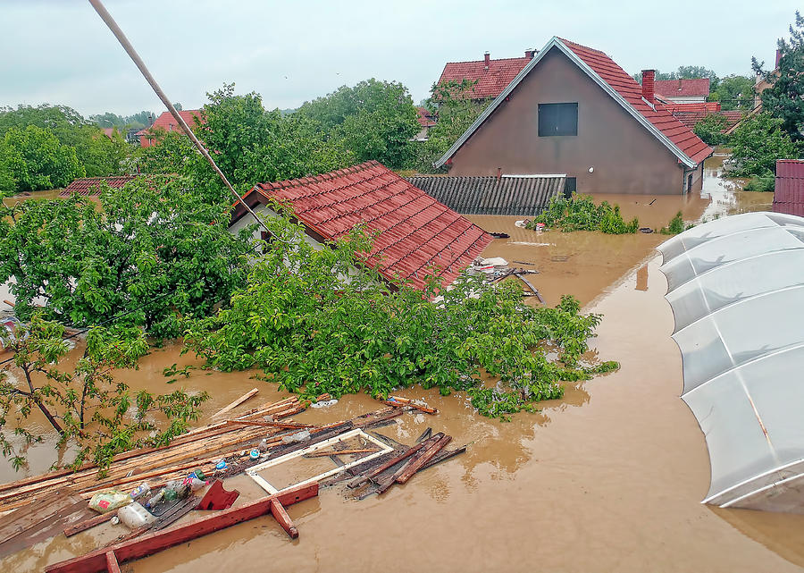 Nature Photograph - Floods In Obrenovac Serbia On May 16, 2014. by Nenad Cerovic