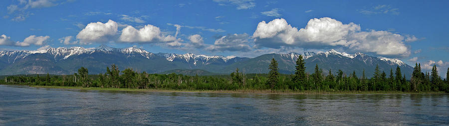 Floodstage Top of the World Panorama Kootenay National Park Canada Kootenay River Photograph by Larry Darnell