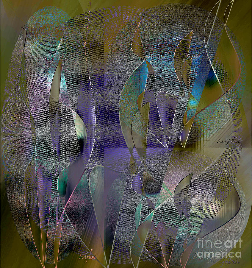 Abstract Digital Art - Flora 2 by Iris Gelbart