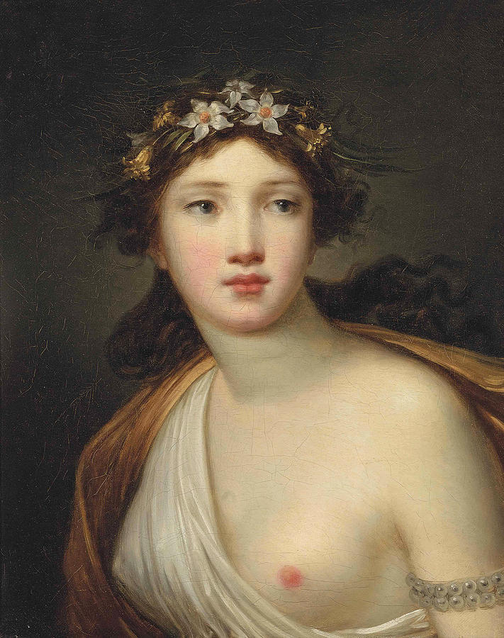 Flora Painting by Attributed to Jacques Antoine Vallin