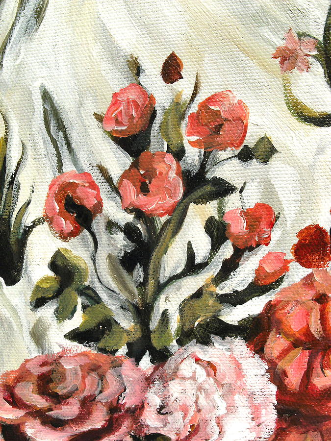 Flora Detail Painting by Carrie Joy Byrnes