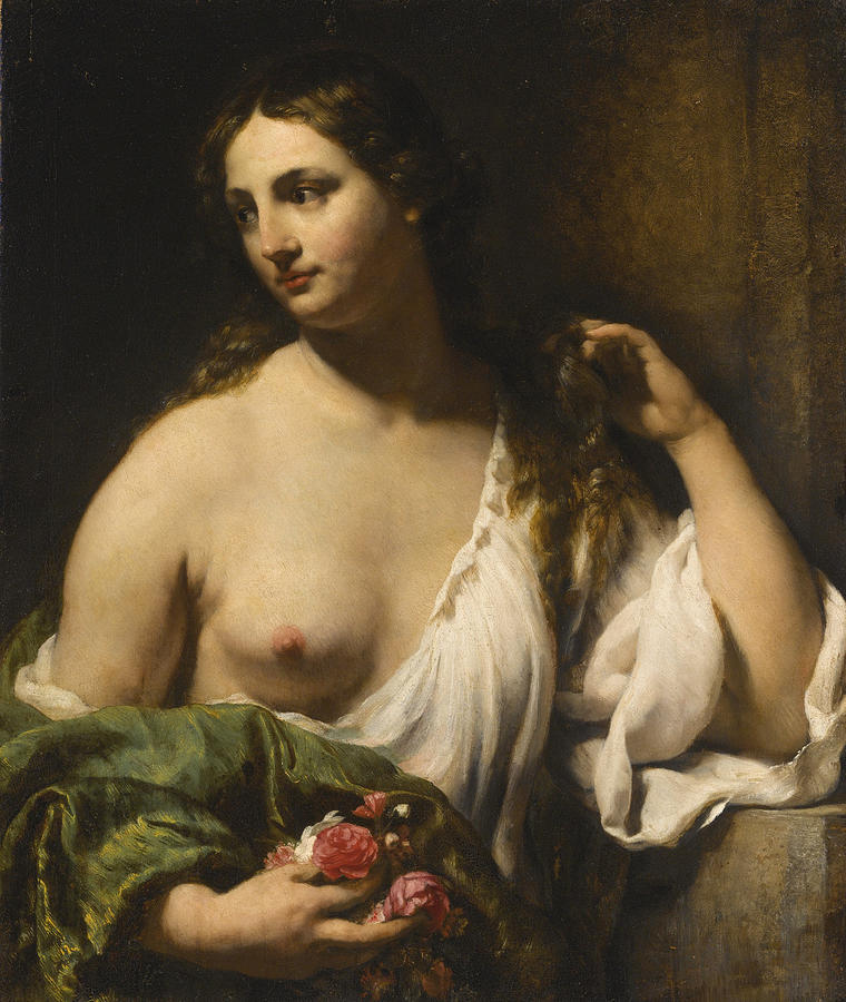 Flora Painting by Willem Drost Flora Painting by Willem Drost