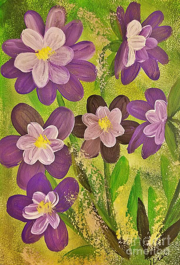 Floral 17-02 Painting by Maria Urso