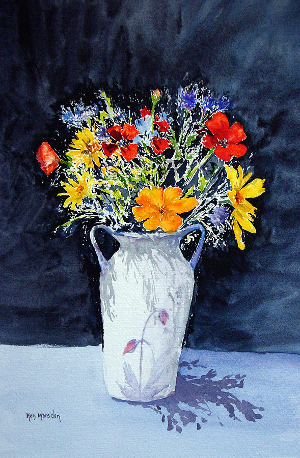 Floral 5 11 11 Painting by Ken Marsden