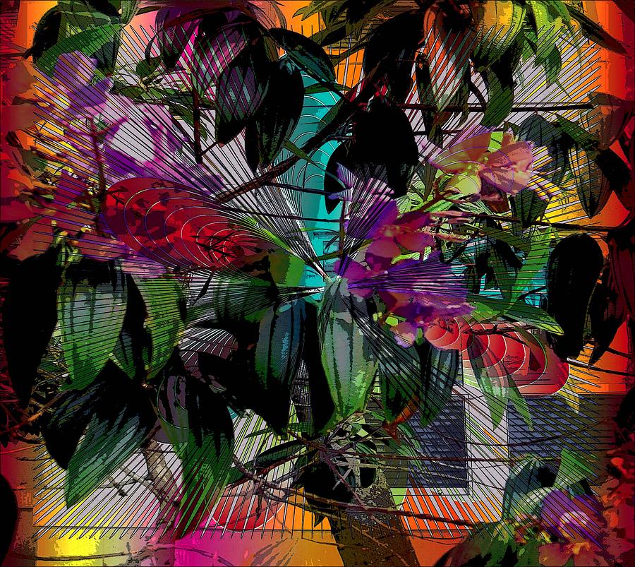 Floral Abstract 3 Digital Art by Iris Gelbart