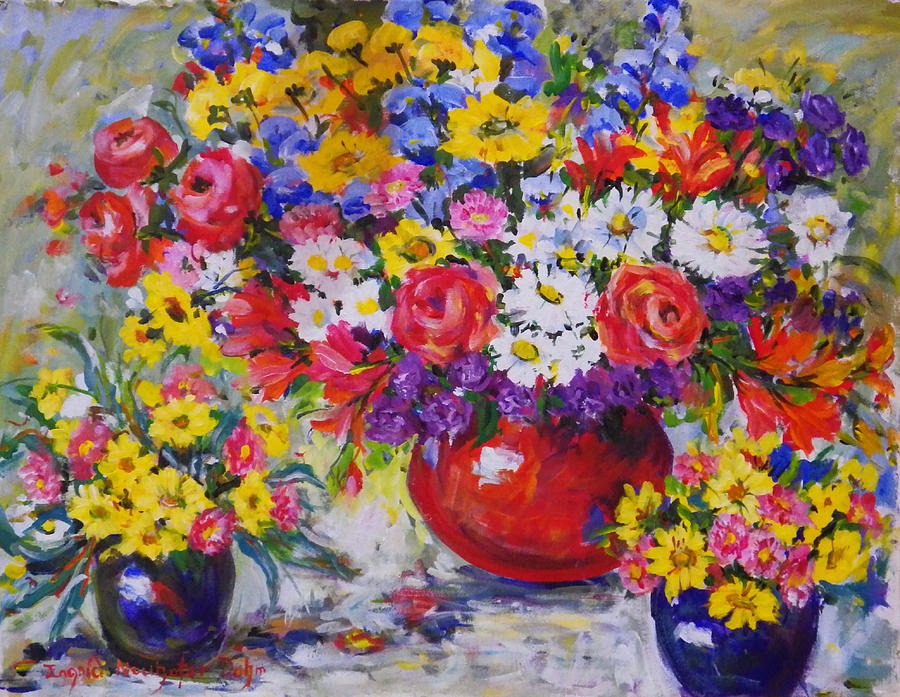 Floral Abundance Painting by Ingrid Dohm