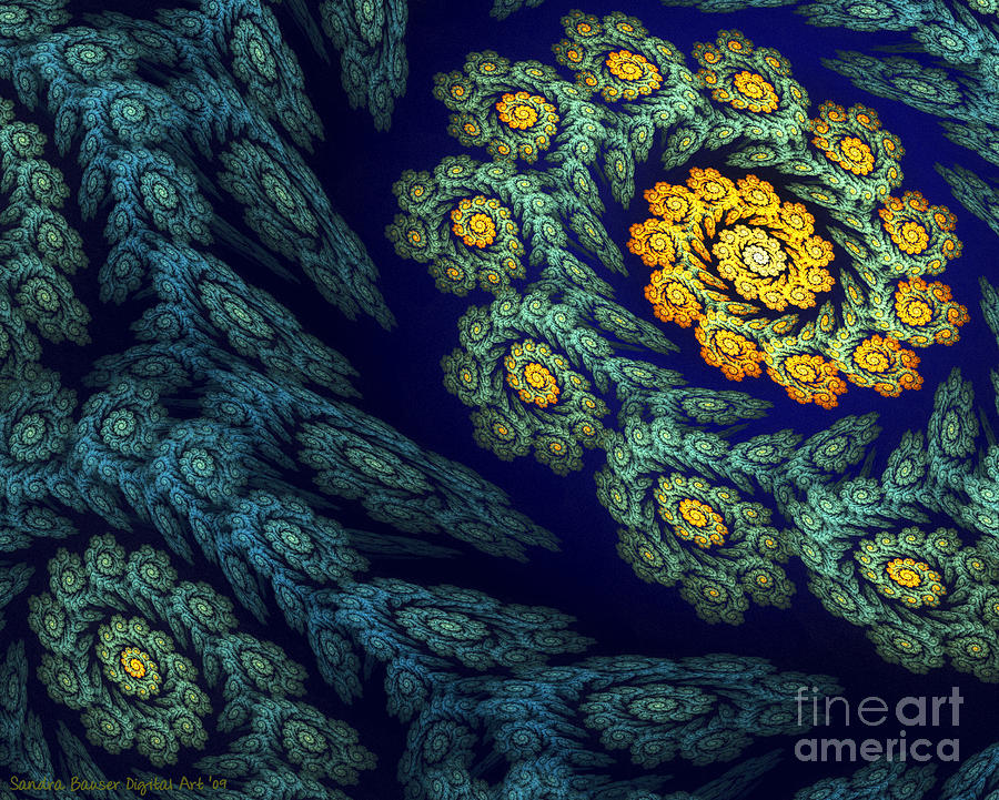Floral Abyss Digital Art by Sandra Bauser