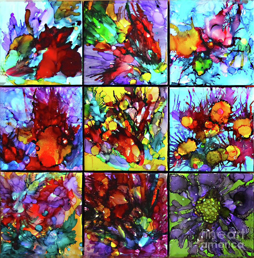 Floral Air Painting by Alene Sirott-Cope