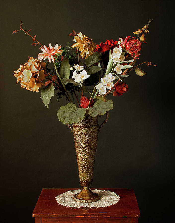  Floral Arrangement on Table Photograph by Ira Marcus