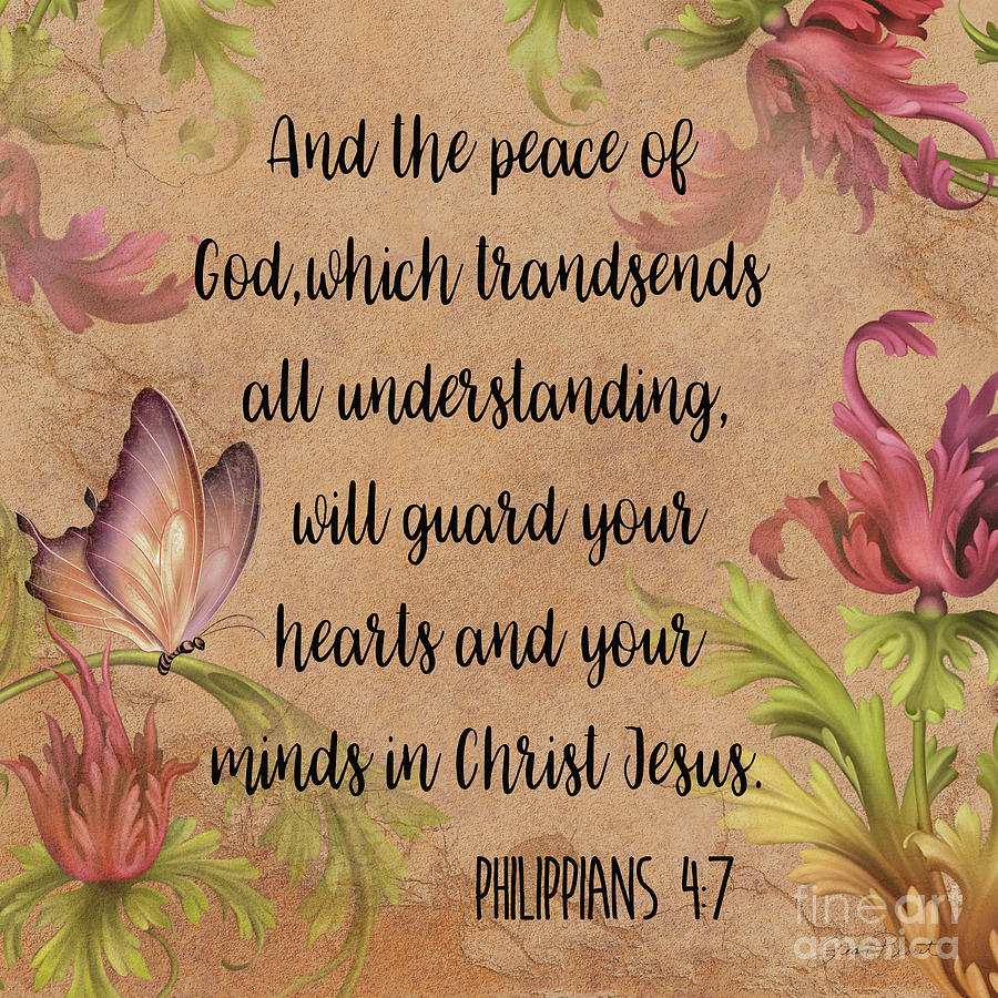 Floral Digital Art - Floral Bible Verse-b by Jean Plout Floral Digital Art - Floral Bible Verse-b by Jean Plout
