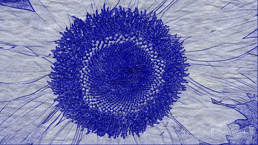 Floral Blue Sunflower 8 Digital Art by Christine McCole