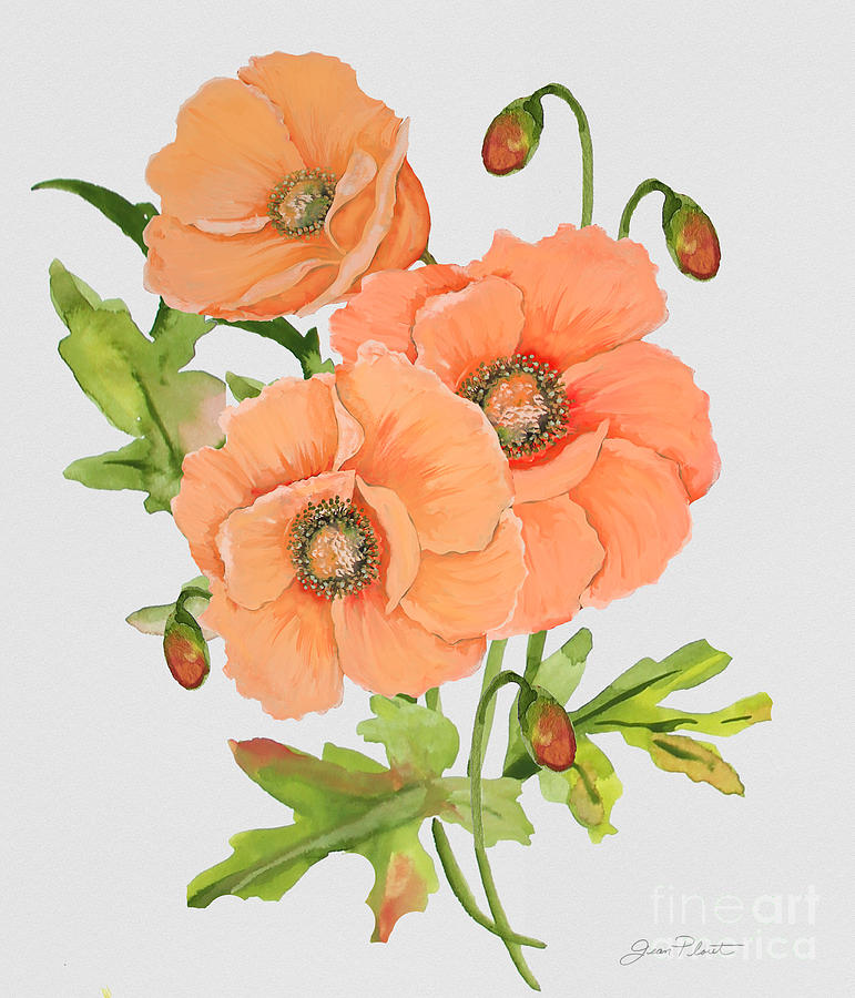 Floral Botanicals-JP3782 Painting by Jean Plout
