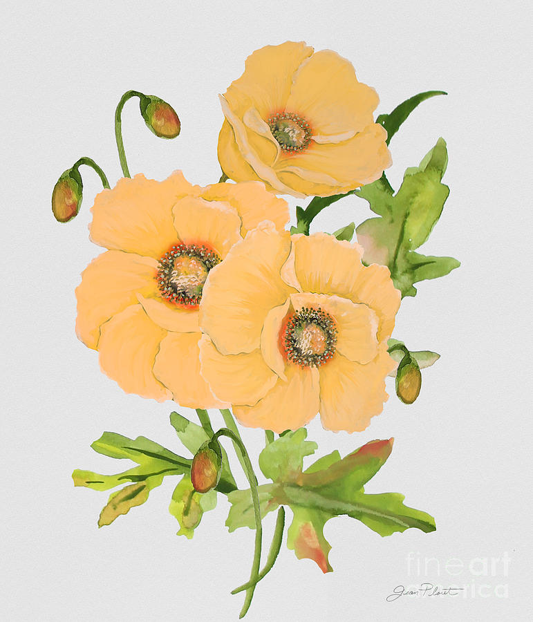 Floral Botanicals-JP3785 Painting by Jean Plout