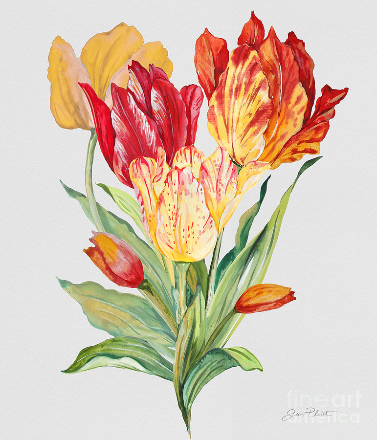 Floral Botanicals-JP3789 Painting by Jean Plout