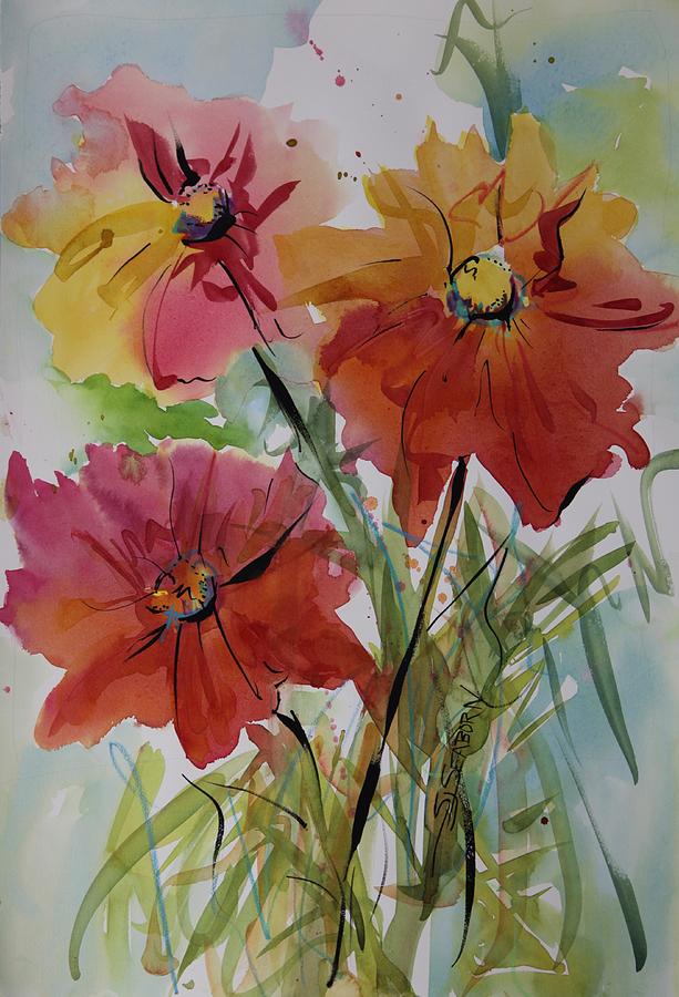 Floral Fun Painting by Susan Seaborn