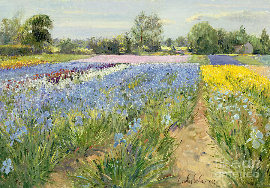 Floral Chessboard Painting by Timothy Easton