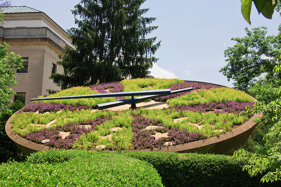 Floral Clock in Frankfort Photograph by Jill Lang
