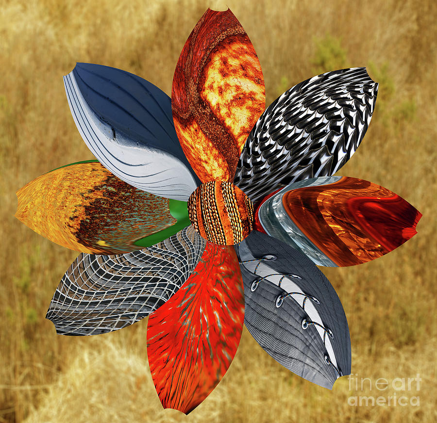 Floral Collage Digital Art by Wendy Wilton