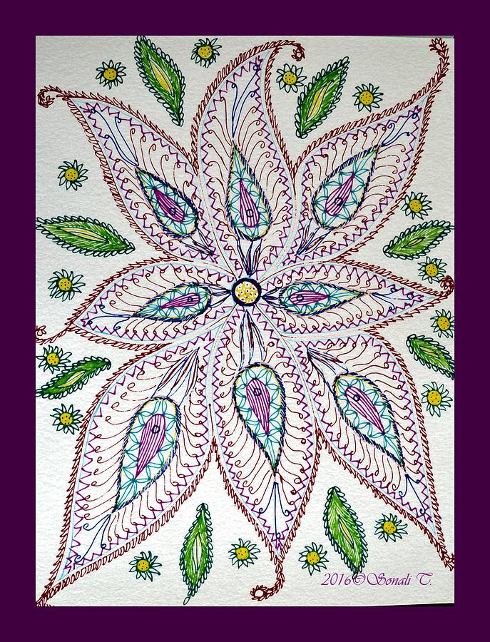 Floral Creativity Drawing by Sonali Gangane