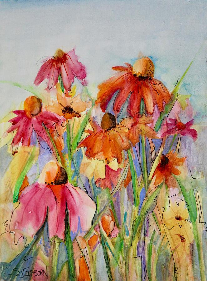 Floral Dance I Painting by Susan Seaborn