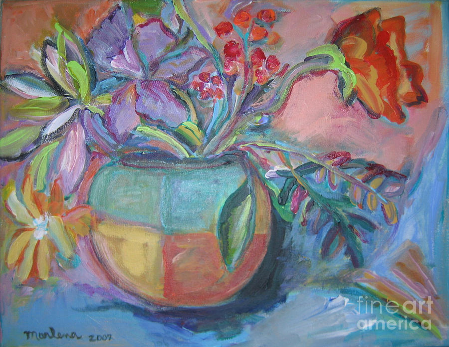 Flower Painting - Floral Delight by Marlene Robbins