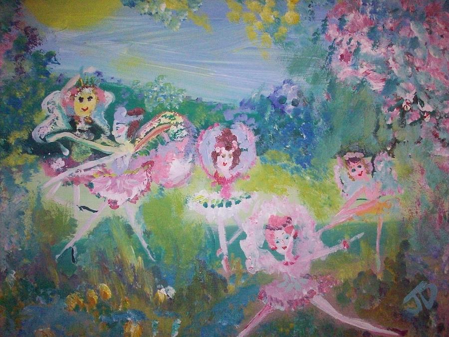 Floral Fairies Painting by Judith Desrosiers