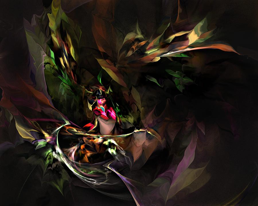 Abstract Digital Art - Floral Fantasy 051616 by David Lane