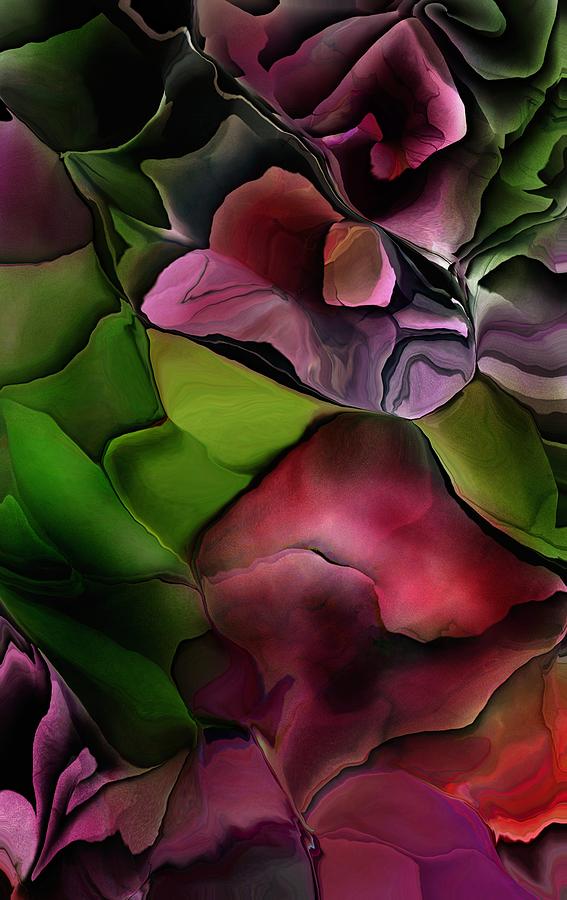 Abstract Digital Art - Floral Fantasy 101716 by David Lane