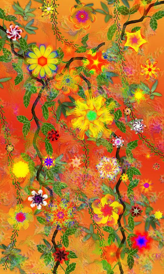 Floral Fantasy 122110 Digital Art by David Lane