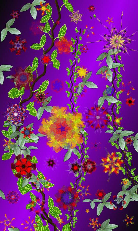 Floral Fantasy 122410 Digital Art by David Lane