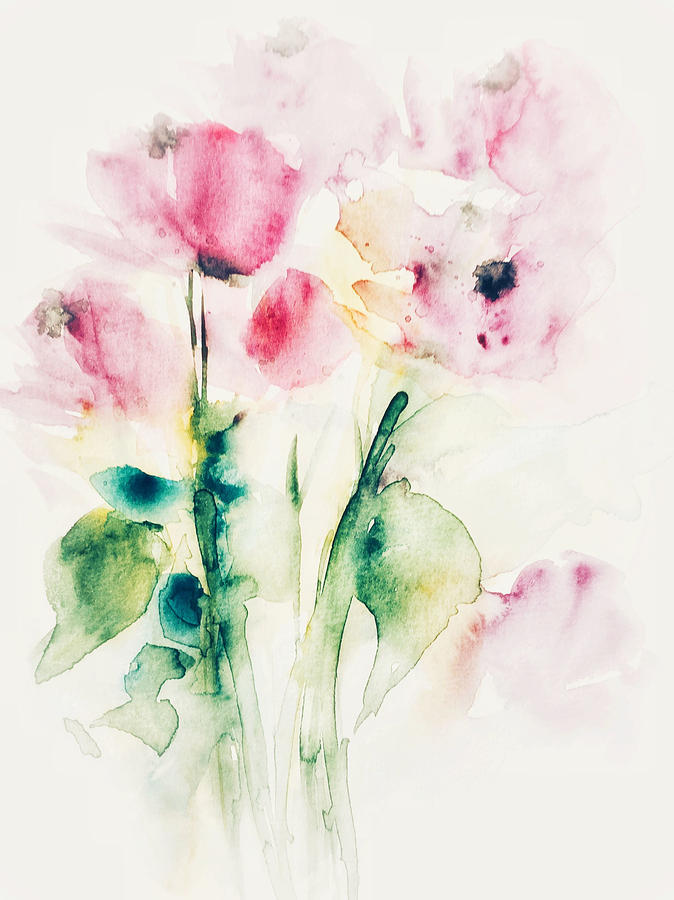Floral Fantasy Painting by Britta Zehm
