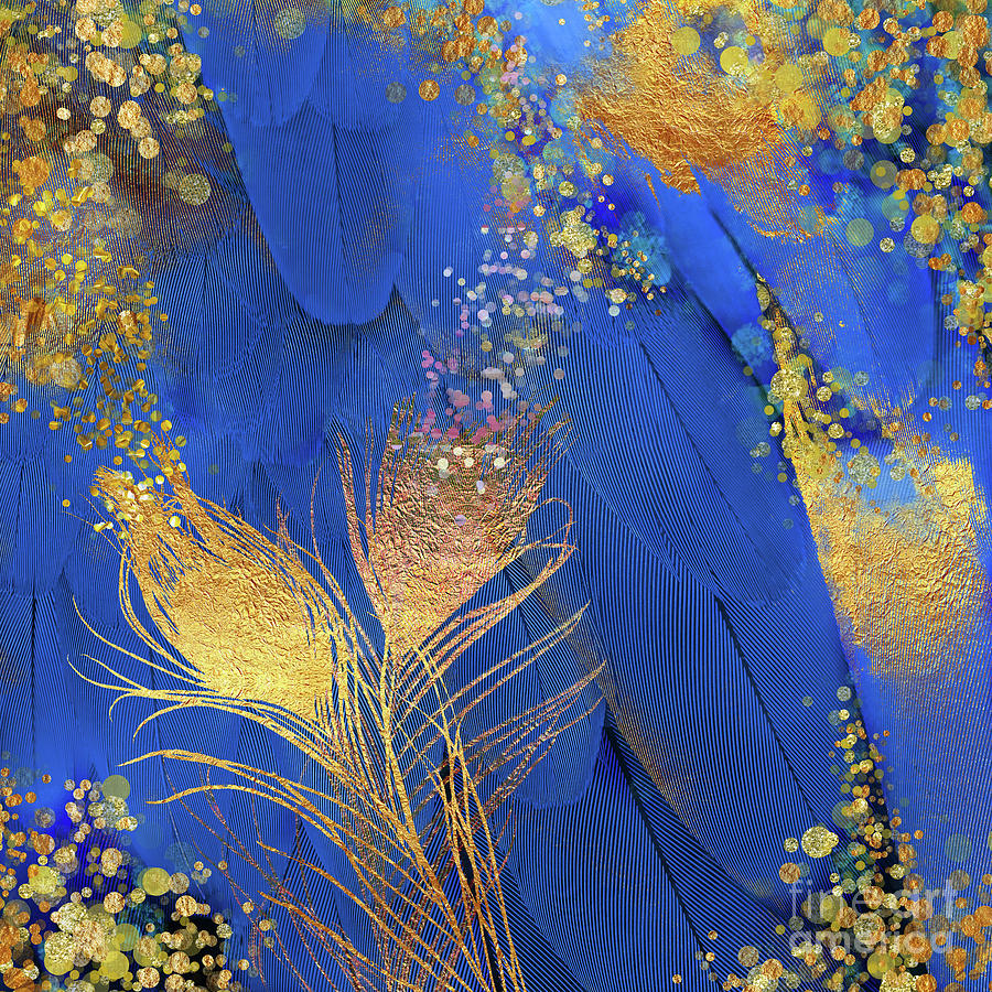 floral-feathers-gold-pink-gold-and-blue-fantasy-tina-lavoie.jpg