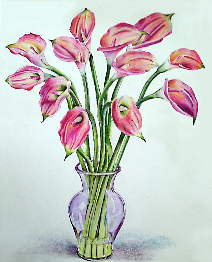 Still Life Painting - Floral Fireworks by Barbara Goodsitt Still Life Painting - Floral Fireworks by Barbara Goodsitt