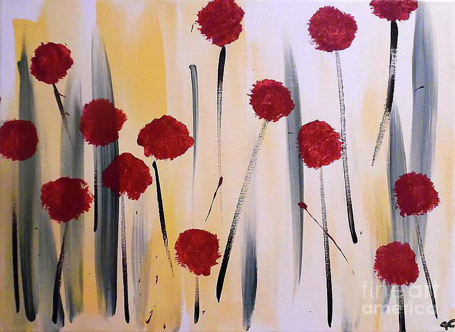 Floral Fireworks Painting by Jilian Cramb - AMothersFineArt