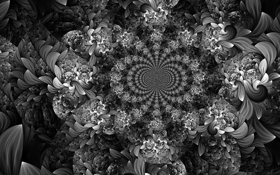 Floral Fractal 1 Digital Art by Digital Art Cafe