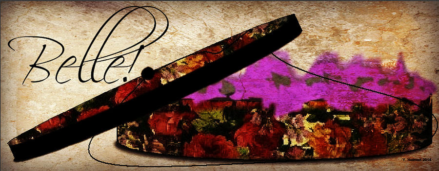 Hat Digital Art - Floral Hat Box - Contact Artist to License Image by Yolanda Holmon