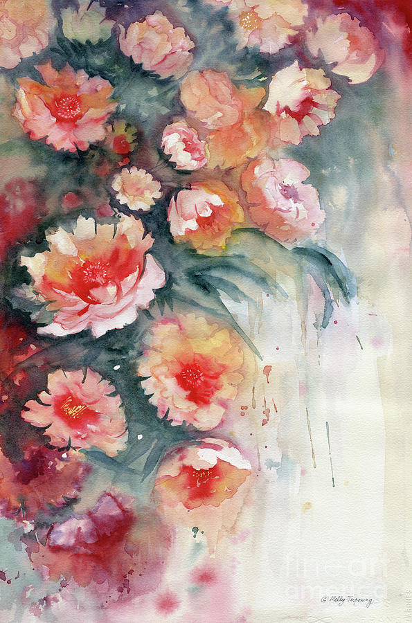 Floral Impressionist Watercolor Painting by Melly Terpening