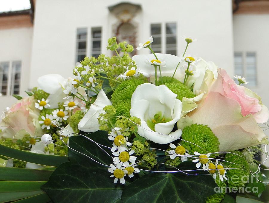 Flower Photograph - Floral Juxtaposition in Passau by Barbie Corbett-Newmin