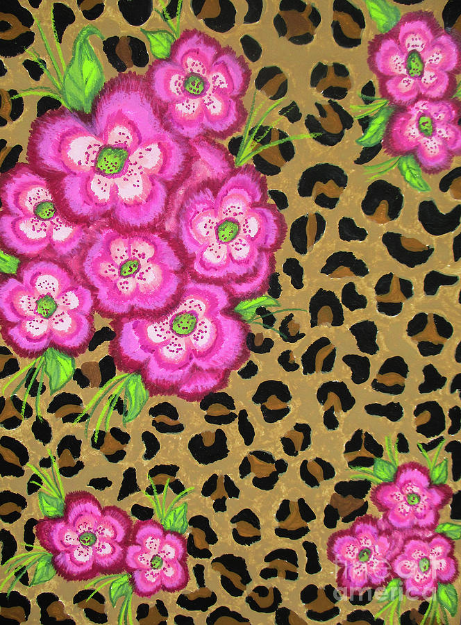 floral leopard print