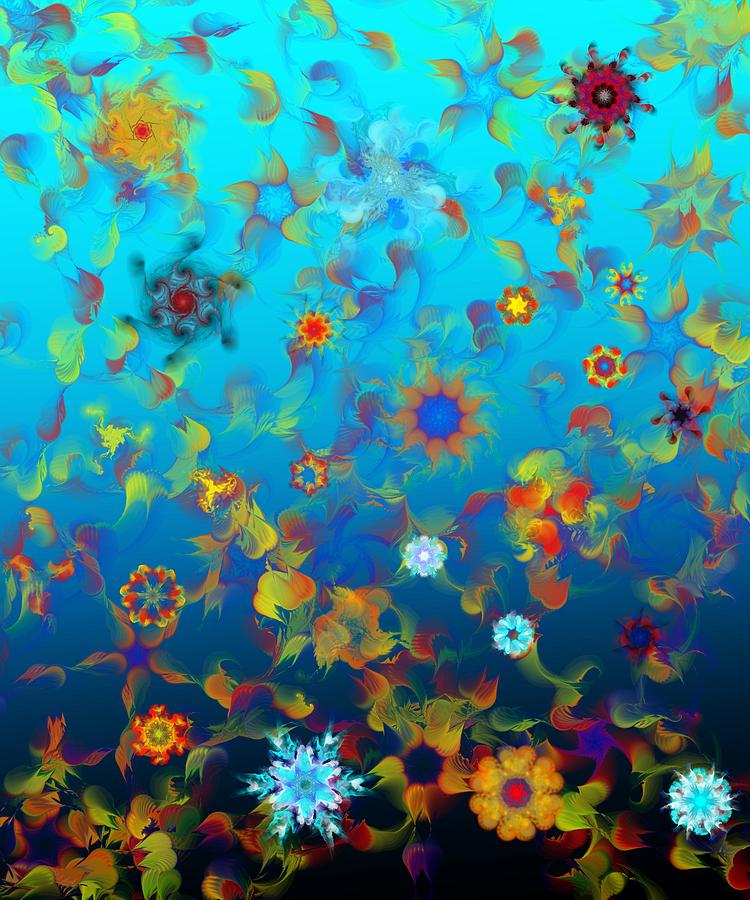 Floral Madness 1 Digital Art by David Lane